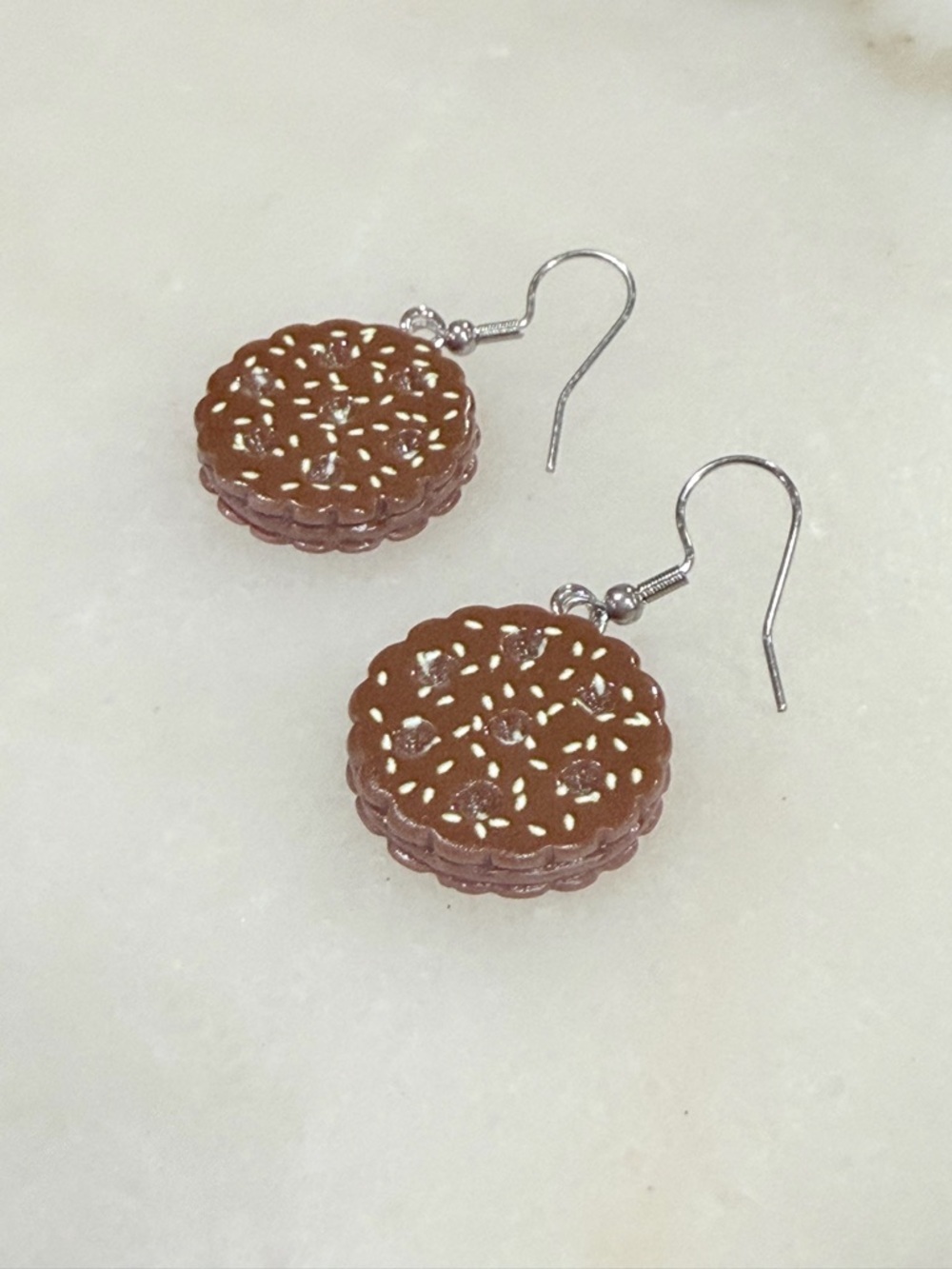 ✨ 5 for $30 Earring Bar ✨ Chocolate Cookie Dangle Earrings Kawaii Food Jewelry